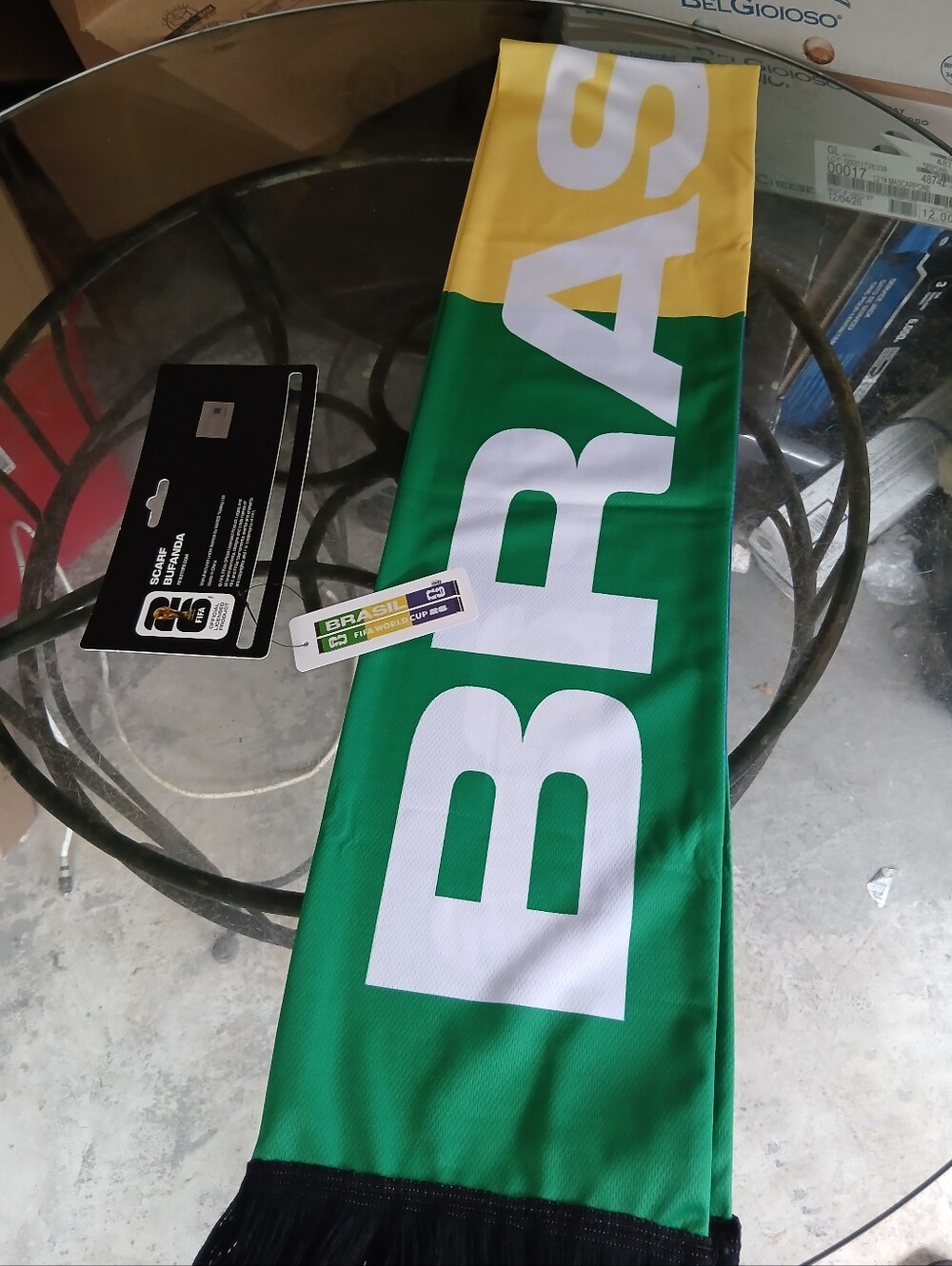 Brazil Soccer Green and Yellow Fan Scarf - FIfa